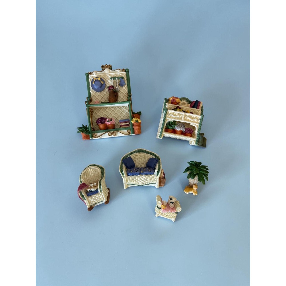 Avon Victorian Memories Miniature Furniture Sunroom Patio Set